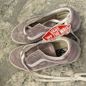 Vans Pink/Purple and White Women's Sneakers